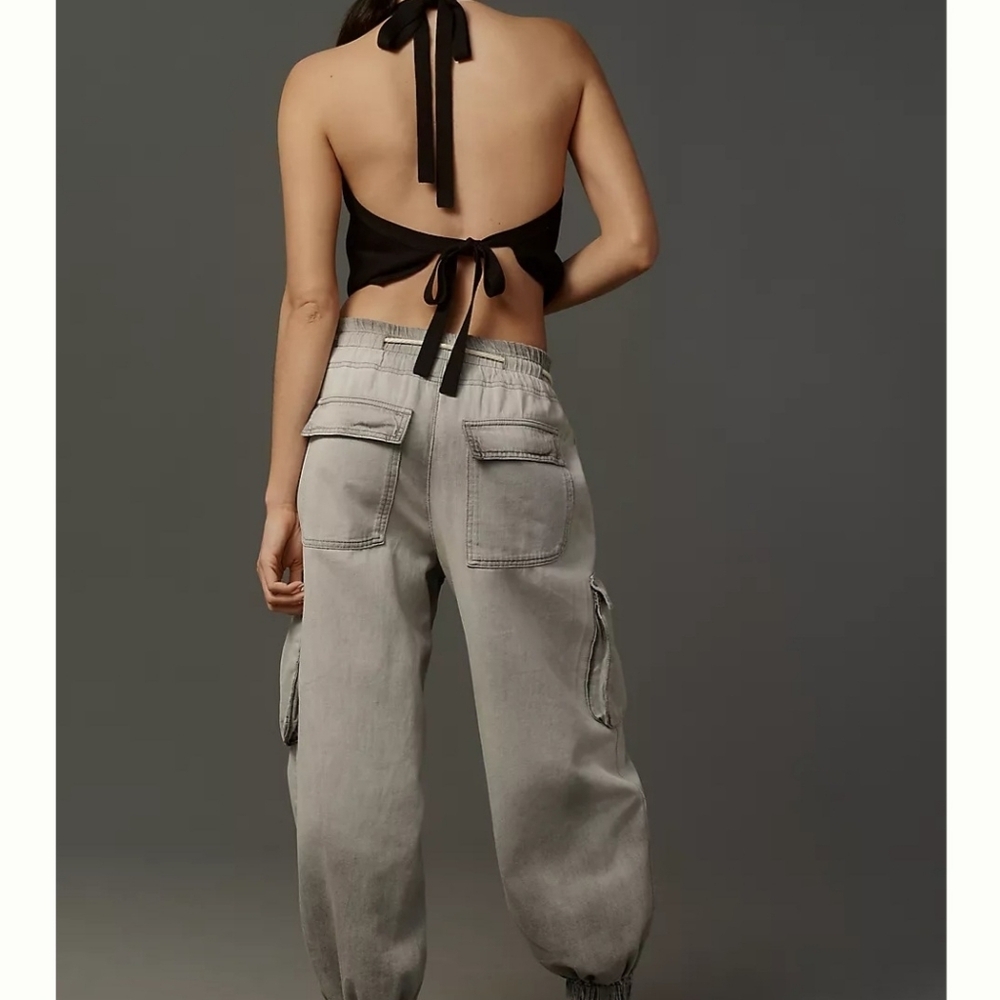Pilcro Light Gray Cargo Joggers - Picture 3 of 8